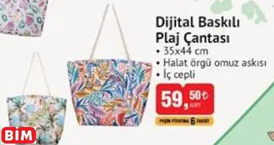 DİJİTAL BASKILI PLAJ ÇANTASI